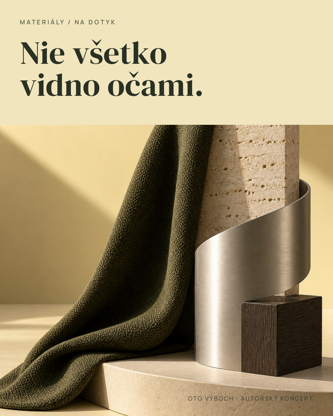Sochárska zostava materiálov s titulkom Nie všetko vidno očami
