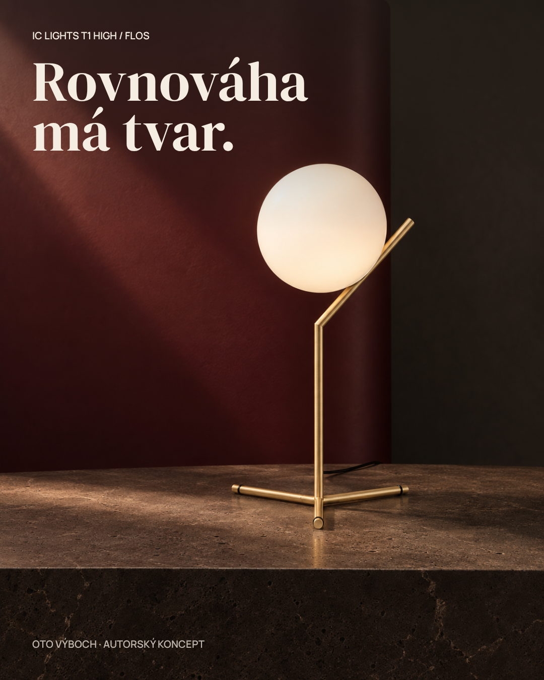 Celé svietidlo IC Lights T1 High s titulkom Rovnováha má tvar